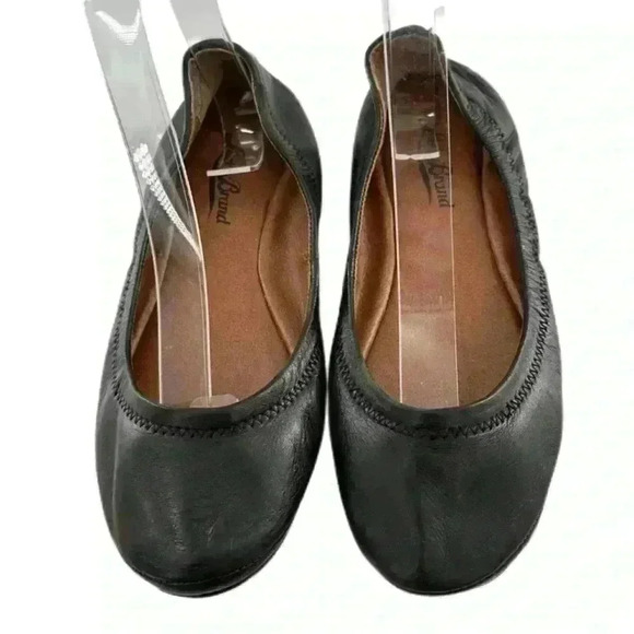 Lucky brand womens flats size 6 36 black leather balletcore - Picture 2 of 14